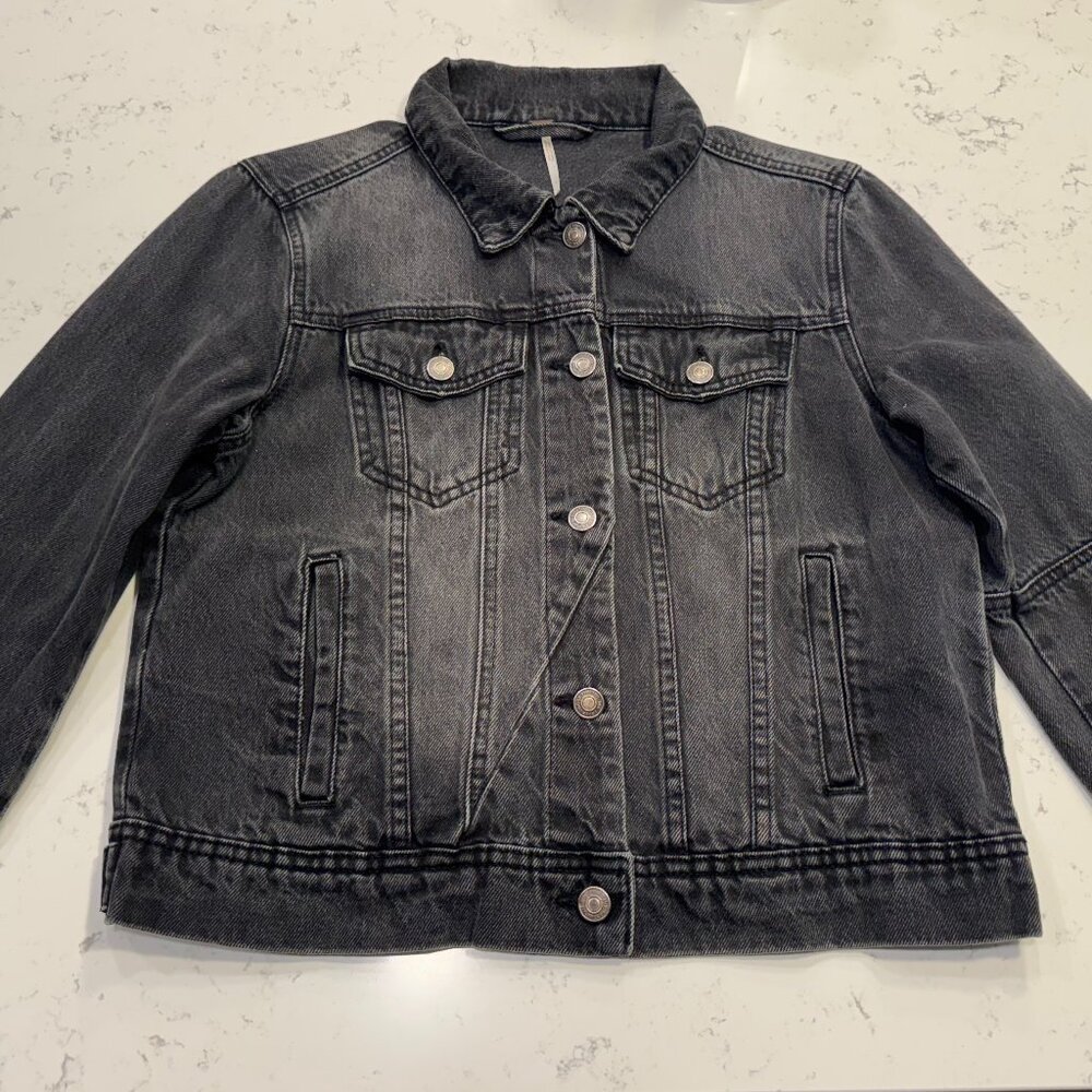 Free People black denim Jacket